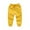 Yellow, variant on Fdrone Kid Solid Color Cotton Fleece Sweatpants Joggers Lightweight Loose-Fit Style Girl Boy's Active Pants with Pockets for Lounge Workout Running Sweatpants