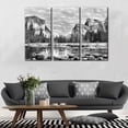 thumbnail image 3 of TISHIRON 3PCS Framed Canvas Wall Art Set,42"x28" Black and White Yosemite Canvas Art Decor, 3 of 7