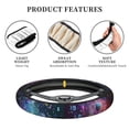 thumbnail image 5 of Lsque Outer Space Floating Numbers And Letters Ultra Soft Car Steering Wheel Cover for Women, Standard 15 inch Size for Truck Van SUV Auto, 5 of 8