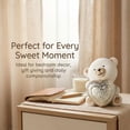 thumbnail image 5 of NYSCURE Cute Ceramic Valentine's Day 3.2 Inch Love Bear Figurine Golden Heart Statue Wedding Shelf Livingroom Decor, 5 of 11