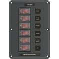 thumbnail image 2 of Blue Sea Systems 4322-BSS Panel Switch H2O CB 6POS GRAY, 2 of 3