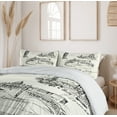 thumbnail image 6 of Ambesonne Sketch Duvet Cover Set, Italian Landmarks Travel, King, Black White, 6 of 6