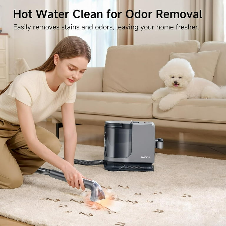 UWANT スチームクリーナー本体 1500W IPX4 uwant Portable Steam&Heating Carpet&Upholstery Cleaner Machine
