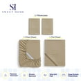 thumbnail image 4 of Sweet Home Collection 1500 Series 4 Piece Ultra Soft Microfiber Sheet Set, Twin Extra Long, Taupe, 4 of 5