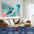 thumbnail image 3 of 8 Pack Art Acoustic Panels Sound Absorbing Chinoiserie Acrylic Glass Bird Flowers Floral Blue Orange Decorative Soundproof Wall Panels Self Adhesive for Nursery Game Room Bedroom 48"x32", 3 of 7
