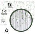 thumbnail image 2 of Watercolor Leaves Flowers Shower Curtain Sets,Green and Purple with Floral Bathroom Curtains,Modern Minimalist Bath Curtain, Waterproof Fabric with 12 Hooks 72x72 Inches, 2 of 6