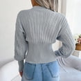 thumbnail image 4 of Vedolay Long Sweaters for Women 2023 Long Sleeve Neck Oversized Pullover Knit Sweater,Gray S, 4 of 5