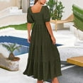 thumbnail image 6 of Summer Fashion Dresses for Women 2024 Plus Size Casual High-end Sleeveless Waist Cinching Large Hem Gentle Style Dress, 6 of 6