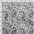 thumbnail image 3 of Soimoi Asian Paisley Print,Cotton Poplin, Sewing Fabric Sold by The Yard 42 Inch Wide,Sewing Craft Quilting/Quilt Making Fabric, Black&White, 3 of 5