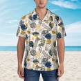 thumbnail image 5 of Uemuo Hawaiian Style Printed Regular Fit Short Sleeve Casual Hawaiian Shirt for Men,Aloha shirt,Tropical shirt,Floral print shirt,Vacation Beach shirt-Medium, 5 of 9