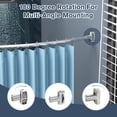 thumbnail image 5 of GIRACOA Curve Shower Curtain Rod, 42-72 Inches Adjustable Stainless Steel Arched Rod, Brushed Nickel Finish, Rustproof Heavy-Duty Bathroom Rod with 12 Hooks, Wall-Mounted (Drill Required), 5 of 7