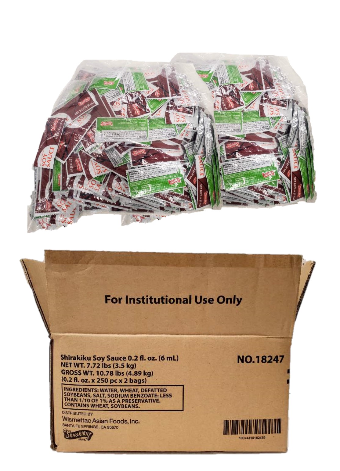 Shirakiku Soy Sauce individual packets, 0.2fl oz 500 Count