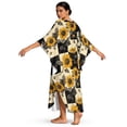 thumbnail image 2 of Xixirimido Retro Sunflower Patchwork Print Kaftan Dress for Women, Plus Size Hawaiian Batwing Sleeve Beach Cover Up V-Neck Summer Swimsuit Dresses, 2 of 7