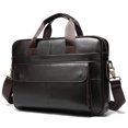 thumbnail image 1 of Bolso de negocios para hombre, bolso de mano para hombre, de piel auténtica, de moda, de piel de vaca de capa superior, maletín, bolso para ordenador para hombre, 1 of 6