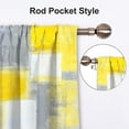 thumbnail image 5 of Grey and Yellow Kitchen Curtains Tiers and Valances Set 3 Piece for Windows Grey White Kitchen Window Curtains Set,Modern Abstract Art Valances for Living Room(36" Tiers Set), 5 of 5