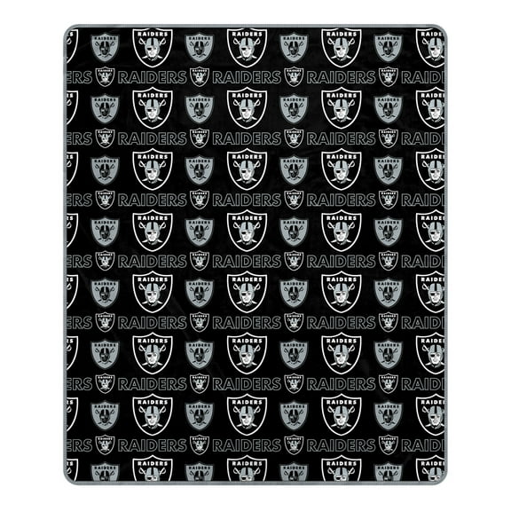 Pegasus Las Vegas Raiders 50" x 60" Repeat Big Logo Wordmark Ultra Soft Blanket