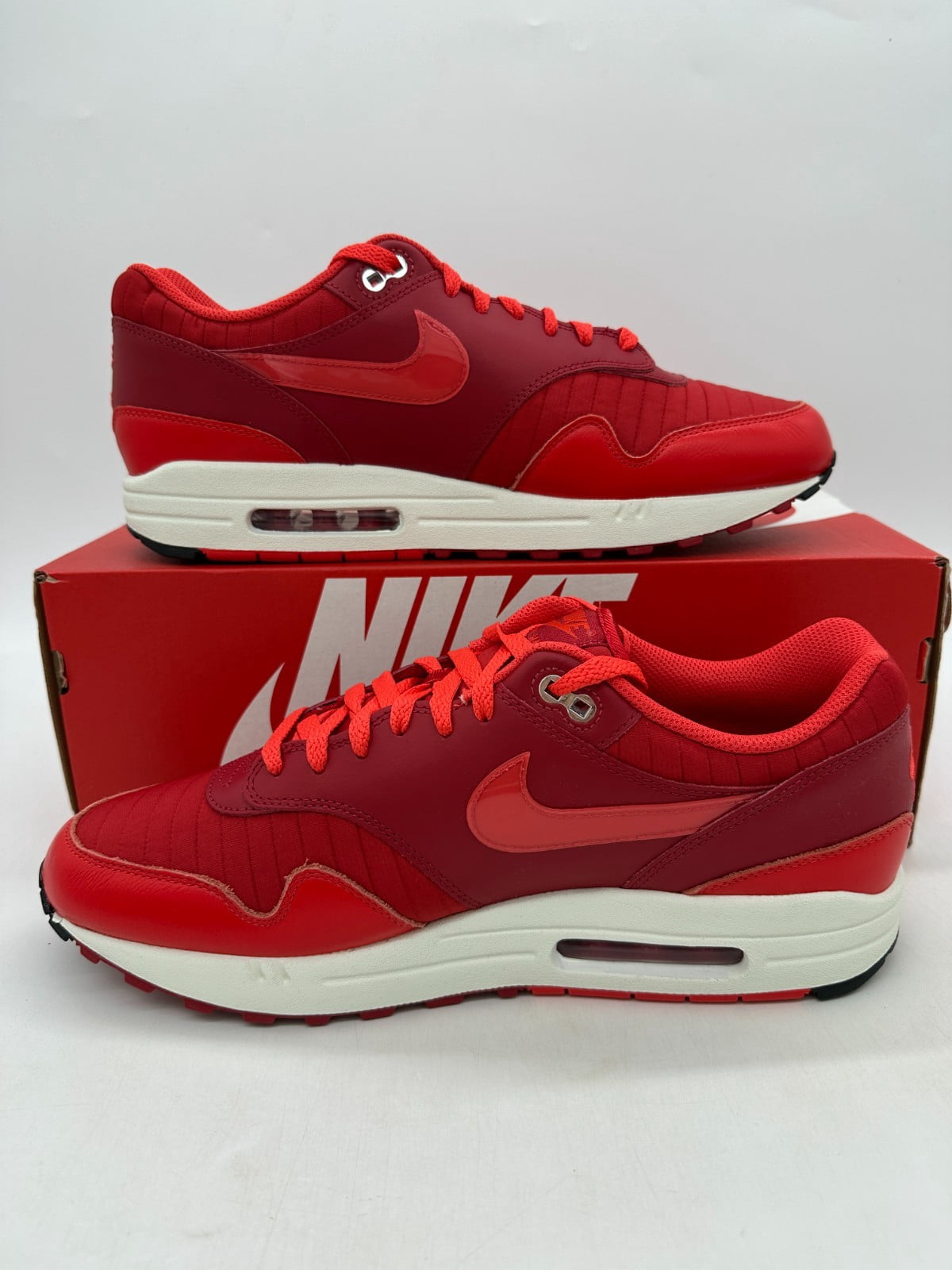 Men's Nike Air Max 1 Gym Red/Sail-University Red (HQ3607 687) - 13