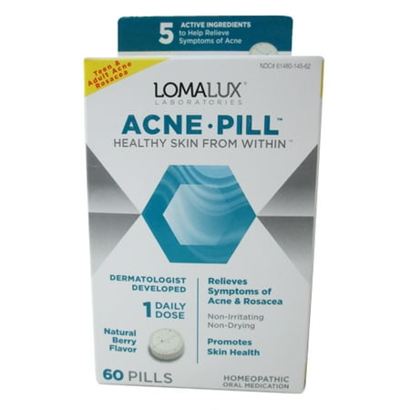 Lomalux Laboratories Acne Pill Homeopathic Oral Medication Pills, 60