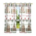 thumbnail image 6 of Yayeee Window Curtains Set of 2 for Living Room Light Filtering 63"x42", Brown Nordic Christmas, 6 of 7