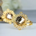 thumbnail image 6 of Balsa Circle 6 Gold Round 2" Metal Dinner Napkin Rings Large Crystal Rhinestone Party Home Decorations Supplies, 6 of 8