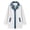 White, variant on Womens Denim Patchwork Collared Shirt Jacket Casual Long Sleeve Button Front Denim Trim Blazer Lightweight Shacket