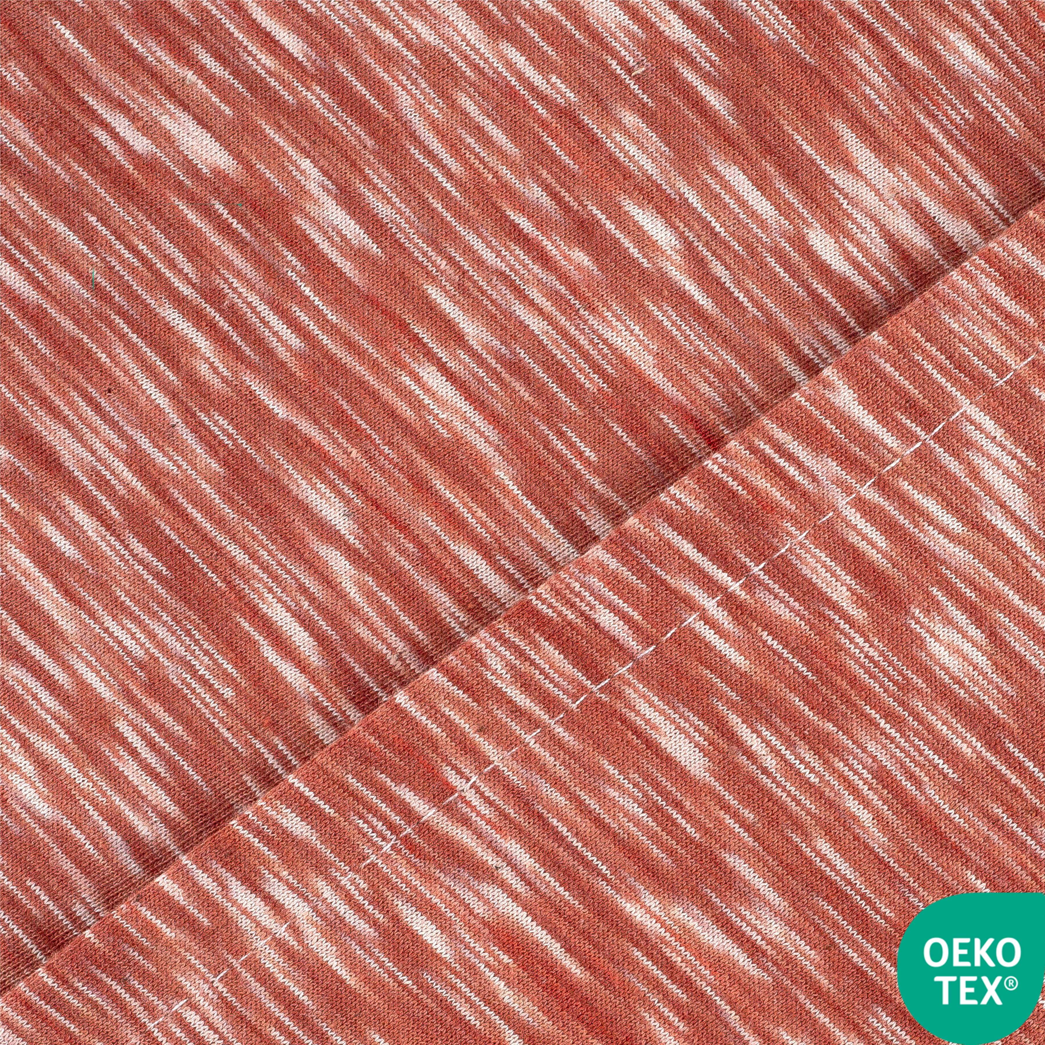 Mainstays 100% Cotton Extra Soft Jersey Bed Sheet Set, Double, Red Canyon Crackle, 4 Pieces, Jersey Sheet Set Cotton