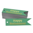 thumbnail image 1 of Inkdotpot Pack Of 50 Happy Retirement Favor Paper Tags Craft Real Gold Foil Hang Tags, 1 of 6