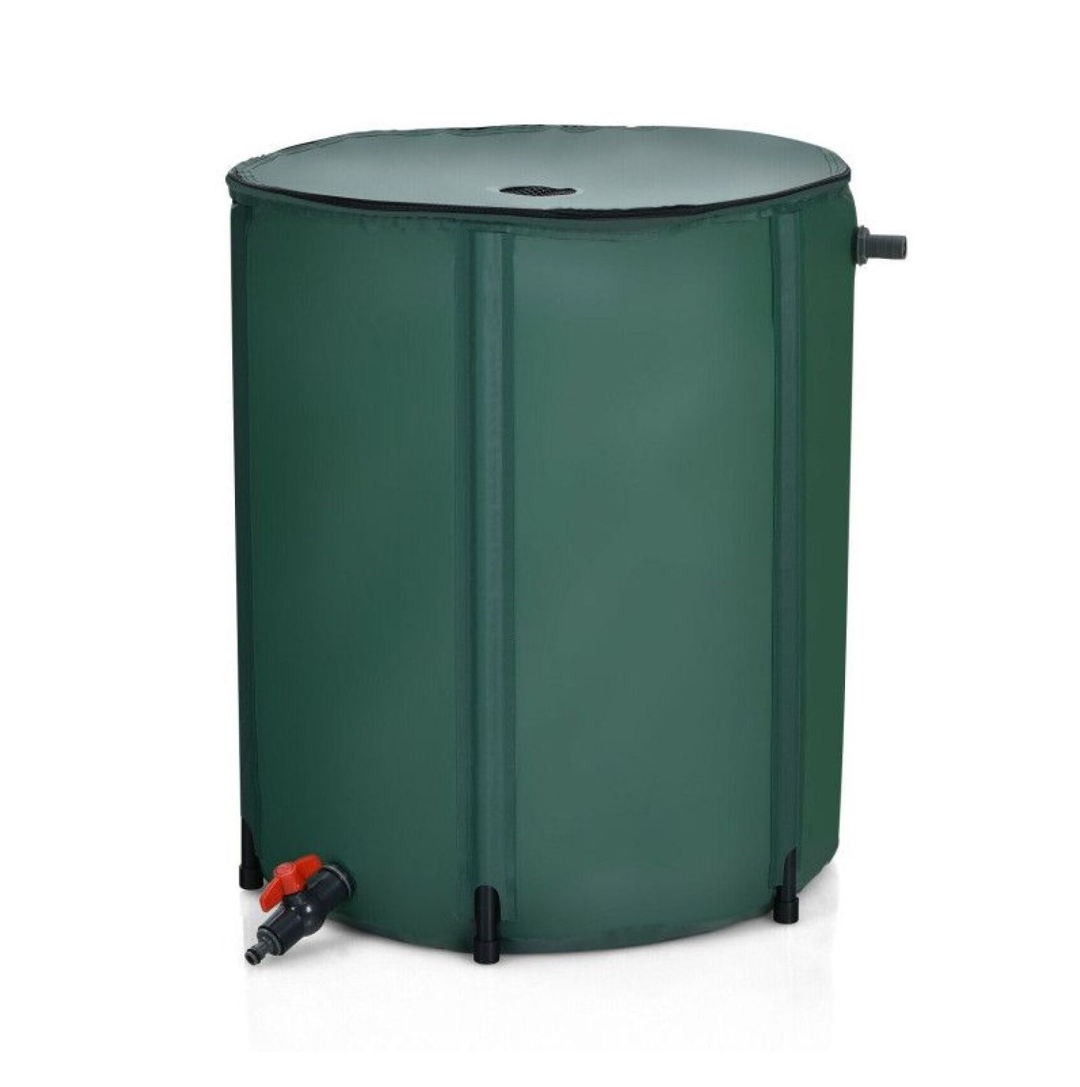 53 Gallon Rain Barrel, Portable Collapsible Water Collector for Garden & Lawn - PVC Frame, Green - Water Conservation Equipment