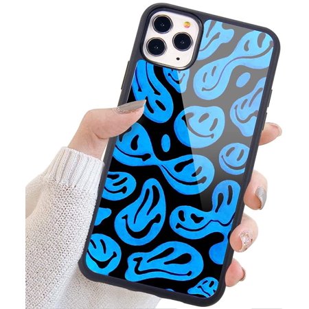 Lonbiaci Blue Smile Face Case For Iphone 11 Pro Cute Pattern Design Hard Back Case With Soft Tpu Bumper For Girls Children Women Protective Phone Case For Iphone 11 Pro Walmart Canada