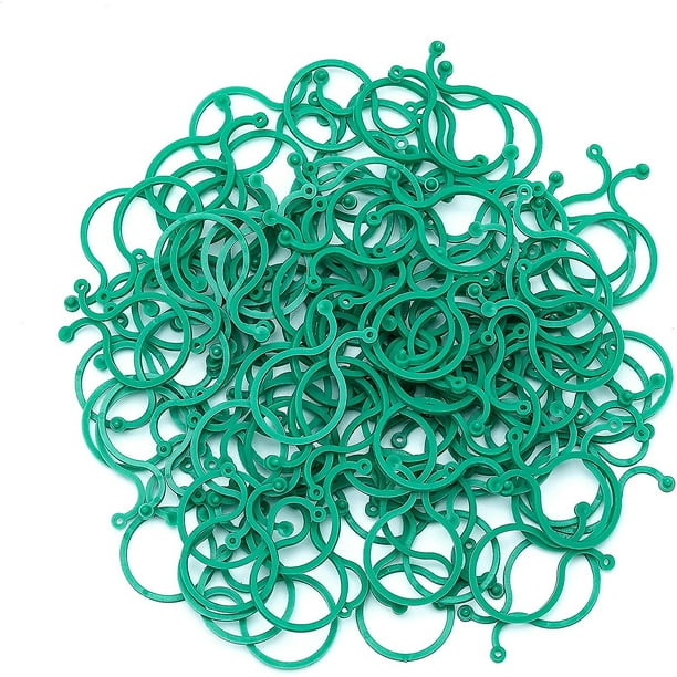Plant Clips Plant Holder For Tomatoes Roses Cucumbers Climbing Plants Self-locking Cable Tiesgreen (100 Pieces)