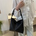 thumbnail image 3 of Bolso con asa con cuentas para mujer bolso de hombro de moda de cuero PU bolso diario para mujer, 3 of 9