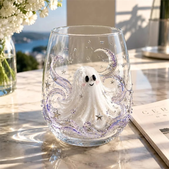 WEIOUKC Halloween Themed Whisky Glasses Set for Celebrations and Holiday Parties, Glassware Adding Festive Charm to Your Drinking Experience and Home Bar