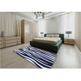 thumbnail image 5 of Ahgly Company Machine Washable Indoor Square Transitional Night Blue Area Rugs, 8' Square, 5 of 7
