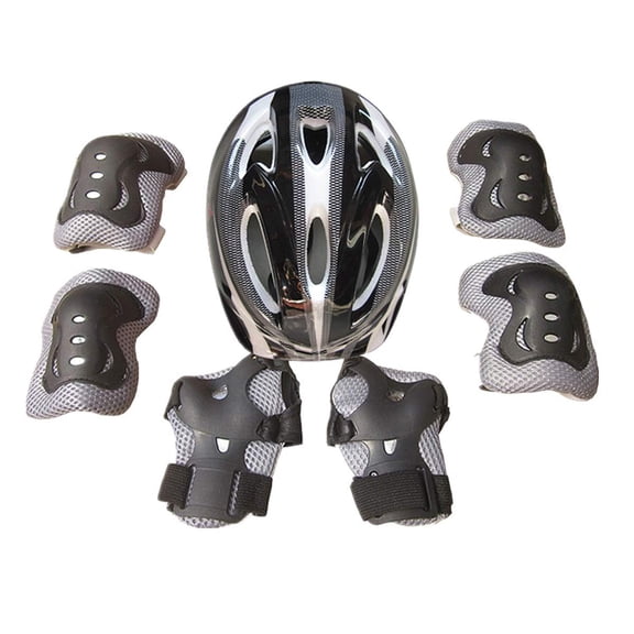 Qiylii Kids Multi-Sport Protective Gear Set, 7PCS Knee Elbow Pads Wrist Guards for Bike Skateboard Scooter Skating 3-9 Years