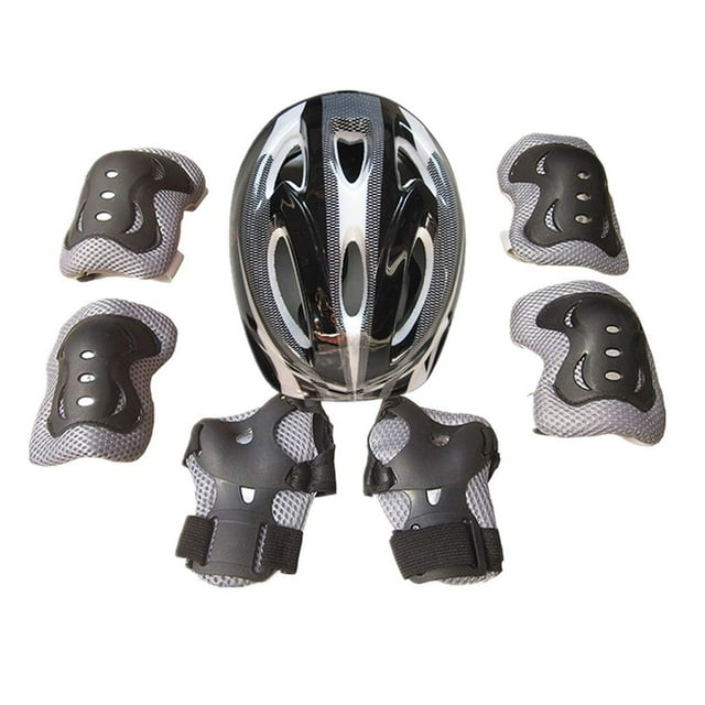 7PCS Kids Safety Helmet Knee Elbow Pad Set For Boy Girl Cycling Skate Bike Protective Set