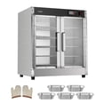 thumbnail image 4 of KFFKFF Food Heating Cabinet, 5-Level Catering Warmer with Moisture Tray, 5 Containers, Dual Glass Doors and Customizable Racks, Stainless Steel Food Heating Unit, Perfect for Holding Pizza, Chicken, 4 of 9