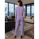 thumbnail image 3 of Conjunto 2 Piezas Casual Chic para Mujer Unitalla, Blusa de Manga Corta y Pantalón Cómodo, Estilo Elegante y Sofisticado para Mujer, 3 of 5