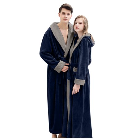 

vbnergoie Ladies Bathrobe Autumn And Winter Home Wear Nightgown Pajama Set Women Knit Nightshirt