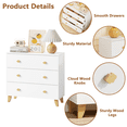 thumbnail image 7 of HOQBN 3 Drawer Dresser for Bedroom,Wooden Chest of Drawers Storage Cabinet for Kids Room,Nursery,Living Room,White, 7 of 7