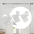 thumbnail image 6 of CoudarTitie 2 Pieces Ceiling Curtain Rod Brackets Closet Poles Hangers for Bedroom Hotel Clear, 6 of 9
