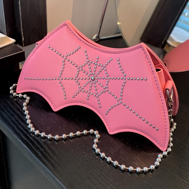 Bolso de hombro femenino Moda Bat Wing Crossbody Bolso de viaje (rosa)