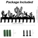 thumbnail image 3 of Llavero de metal con forma de cactus, decorativo, de codorniz, con 10 ganchos, organizador de pared de cactus negro, colgador de llaves, colgador para correa de perro, decoración de pared de cocina, 3 of 9