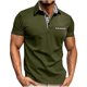 thumbnail image 1 of Mangas de Mano para Hombres de Manga Corta Raya Botón Abajo Camisa Casual Poliéster Gradiente Patrón Cuello Redondo para el Uso Diario, Moda de Ocio para la Primavera, 1 of 8