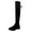 b_Black Over The Knee Boots, variant on Women's Over The Knee Boots Suede High Heel Chunky Heel Buckle Buckle Thigh High Boots Elegant Fashion Pointed Toe Winter Boots Black 40