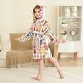 thumbnail image 4 of FORMRS Niños Bathrobe Unisex Hooded Robe Soft Plush Pajamas Sleepwear, Size 2-3T, Colorful Jam Jars, 4 of 7