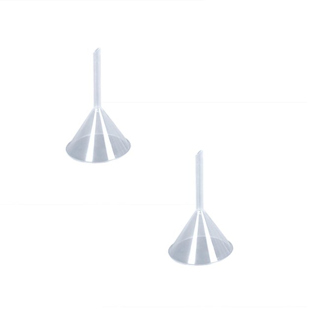 Oleegame 2PC Kitchen Plastic Funnel With Long Neck For Quick And Clean Transferring Liquid Dry Goods