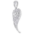 thumbnail image 2 of Diamond Mini Wing Pendant Mens .925 Sterling Silver Round Pave Charm 0.26 Tcw., 2 of 6