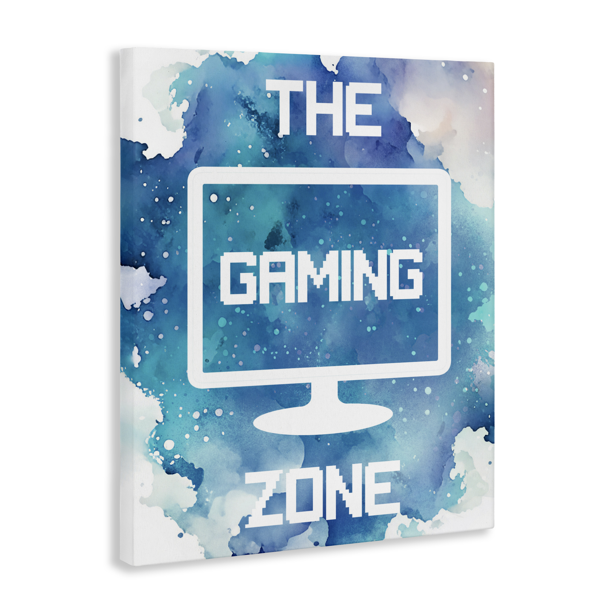 Gaming Zone Moniter Canvas Wall Art, design by Marcus Prime