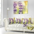 thumbnail image 2 of Designart Beautiful Close Up of Blue Lupin Flowers - Flower Throw Pillow - 18x18, 2 of 4