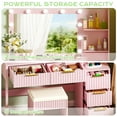 thumbnail image 3 of Ktaxon Flutted Makeup Vanity Table Set with 5 Drawer, Dressing Table w/Charging Station, Vanity Desk for Femal Gift, Pink, 3 of 9